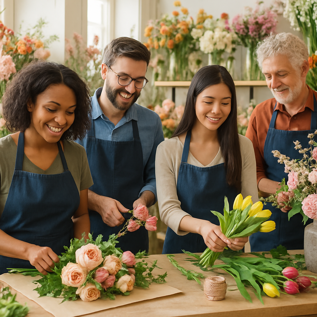 Equipo de floristas